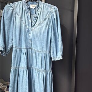 ba&sh Light Blue Long Sleeve Dress